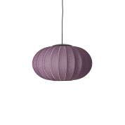 KWO57 BU LED Knit-Wit Made By Hand Подвесной светильник с овальным текстильным абажуром бордового цвета с LED