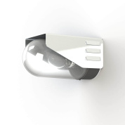 уличное настенное бра с овальным плафоном в корпусе серебристого цвета