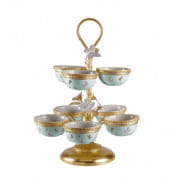 Butterfly aquamarine pistachios holder - 8 bowls чаша, Villari