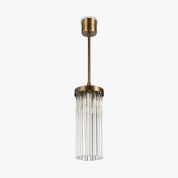 подвесной светильник-цилиндр с продольными стеклянными элементами