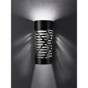 настенный светильник цилиндрический с перфорацией чёрного цвета