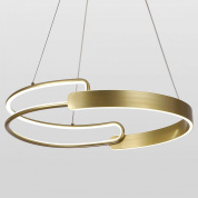 подвесной светильник с кольцом из матового металла и рассеивателем по окружности