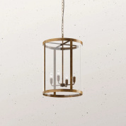 подвесной светильник с круглым металлическим абажуром из железа