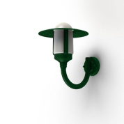 настенное бра с куполообразным плафоном зелёного цвета