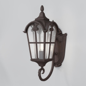 настенный уличный светильник фонарного типа бронза антик с двойным остеклением