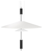 подвесной светильник в виде диска белый