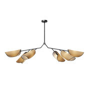 подвесной светильник с асимметричными плафонами черного цвета