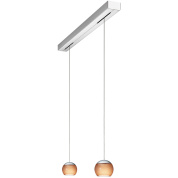 подвесной светильник с двойными плафонами янтарного цвета