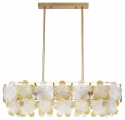 люстра на штанге с декоративными стеклянными элементами