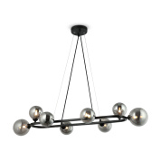 подвесной светильник с металлическим каркасом и несколькими шарами в индустриальном стиле