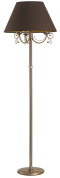 трёхрожковый напольный светильник с текстильным коническим абажуром