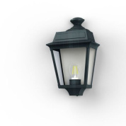 настенное бра с фонарным плафоном в зелёной патине