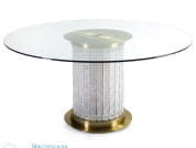 HOWARD Круглый стеклянный стол для гостиной MARIONI
