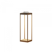 уличный фонарь с высоким прямоугольным каркасом из латуни в антикварном стиле