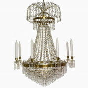 8 arm Empire Crystal Chandelier in Amber люстра Gustavian 306703703