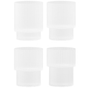 набор стеклянных стаканов из матового рифленого стекла