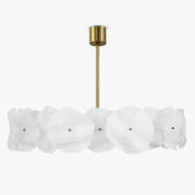 CL207-LA-75 Bella Figura Ruffle подвесная люстра с лепестковыми матовыми стеклянными элементами по окружности