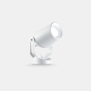 уличный прожектор точечного света в белом корпусе с регулируемым кронштейном