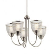 Voclain 17.5" 5 Light Chandelier with Mesh Shade Brushed Nickel люстра 52269NI Kichler