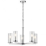 Crosby 22.25" 5 Light Chandelier Clear Glass Chrome люстра 43999CH Kichler