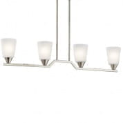 Skagos 4 Light Linear Chandelier Brushed Nickel люстра 52233NI Kichler