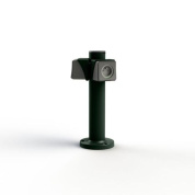 уличная розетка на стойке тёмно-серого цвета