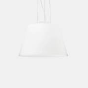 подвесной светильник с матовым плафоном цилиндрической формы из белого стекла