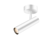 спот потолочный белого цвета с вытянутым цилиндрическим корпусом