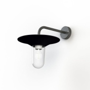 настенное бра с отражателем чёрного цвета