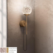 CRISTGLOB-APOTRO Icone Cristalglob APPLIQUE 9W 3000K OTTONE SATINATO- SFERA ROSA Накладное бра