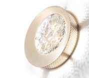 потолочный накладной светильник с массивной хрустальной фактурой