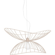 подвесной светильник с двойным металлическим абажуром цвета глины