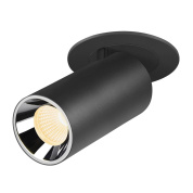1006941 SLV NUMINOS® PROJECTOR S светильник встраиваемый 250мА 8.6Вт с LED 3000K, 700лм, 20°, черный/хром