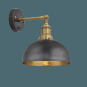 Brooklyn Dome Wall Light - 8 Inch-Pewter &amp; Brass настенный светильник Industville BR-DWL8-BP