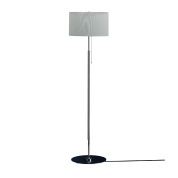 классический торшер с цилиндрическим абажуром на прямой стойке