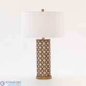 Geometric Metal and Mercury Glass Table Lamp-Antique Gold Global Views настольная лампа