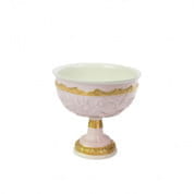 Taormina pink & gold footed fruit bowl 0007193-520 чаша, Villari