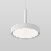 подвесной светильник с круглым плоским плафоном и нижним рассеивателем