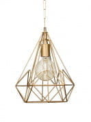 Wire Cage Diamond Golden Pendant Light подвесной светильник FOS Lighting Pyramid-Golden-HL1