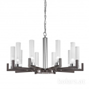 Kolarz Raggio 6009.81060 люстра brunito brushed ø100cm мин. высота 57.5cm макс. высота 165cm 10 ламп e14