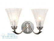 Prisca Настенный светильник из полированного никеля и стекла Possoni Illuminazione 160/A2