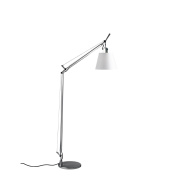 торшер с регулируемым плафоном на длинной металлической опоре