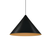 255288BG9 + 90052021 Wever Ducre Dinor подвесной светильник черный конусный с золотистой внутренней частью