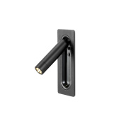 встраиваемый настенный светильник с чёрным поворотным модулем