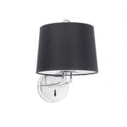 24031-03 MONTREAL CHROME WALL LAMP BLACK LAMPSHADE настенный светильник Faro barcelona