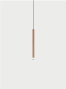 подвесной светильник с узким корпусом терракотового оттенка