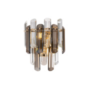 настенный светильник с вертикальными стеклянными элементами на золотом основании