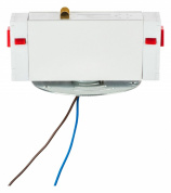 переходник для однофазного трека белого цвета с круглым основанием