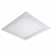встраиваемый квадратный потолочный светильник с матовым рассеивателем