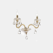 настенное бра с декоративными хрустальными подвесками и металлическим каркасом IP20